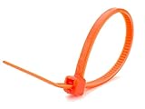 CTS Brand - 6 Inch, 40 Lb Tensile Strength, Neon Orange Nylon Cable Tie (Bag of 100) [並行輸入品]