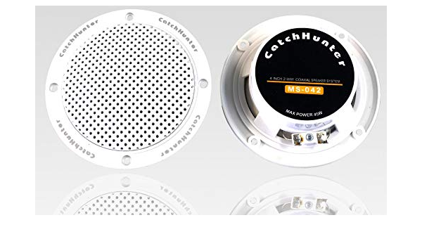新品即決 MAX45W【完全防水】４インチ２WAYスピーカー白☆MS-042WH 