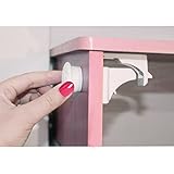 Baby Safety Lock Magnetic Locks for Cabinet, Drawers, Closet - Invisible Child Proofing Locks - 4 Lo