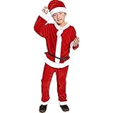Tovadoo 子供服 ベビー服 男の子 トップス+ズボン+帽子+ベルト 秋冬 クリスマス衣装 コスチューム 可愛い 演出服 クリスマスパーティー 3-15歳