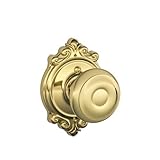 Schlage F170 STA 605 CAM LH Camelot Collection Left Hand St. Annes Decorative Trim Lever, Bright Bra