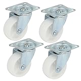 uxcell スイベルキャスターホイール　メタル・トッププレート　ショッピングカート　4個入り