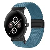 [KeeFos] バンド Google Pixel Watch 4 41mm/Pixel Watch 3 41mm/2/1 対応 交換バンド ナイロン 編組 ストラップ 磁気バックル付き マグネット式バックル 替えベルト 通気性 伸縮性 スポーツ 交換ベルト グーグルピクセルウォッチ4 41 mm/3 41 mm/2/1 用 (ティール/グリーン)