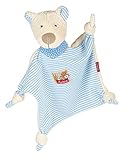 Sigikid Comforter Bear (White with Turquoise Stripes) by Sigikid