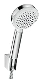 HansgroheシャワーセットCrometta 100 1jet /ポーターホワイト/クロームハンドヘルドシャワーホース1250 mm