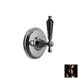 Santec dt3-kt20-tm KlassicaクリスタルOrobrass 3 Way壁マウント切替弁「KT」スワロフスキークリスタルハンドル