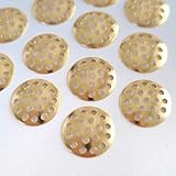 12mm シャワー金具 100枚 シャワー台 アクセサリーパーツ シャワー台座 アクセサリー金具 ハンドメイドパーツ 金具 台座 アクセサリーパーツ(ゴールド)