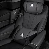 アルファード 専用 車用品 腰痛 ヘッドレスト 背もたれクッション アルファード 40系 30系 20系 適用 カスタム アクセサリー 内装パーツ 車 ネックピロー 長時間運転 柔らかい 快適な腰クッション 車 便利グッズ カー用品 2個セット刺繍ロゴ (ブラック, ALPHARD)