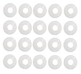 Chris。w 40個衣類ラックサイズディバイダーラウンドハンガーディバイダー(ホワイト、空白) 20-Pack ホワイト FVB-291-3912