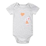 Decdeal ベビーロンパース ボディスーツ 100％コットン 半袖 ユニセックス 新生児服 0-12Month