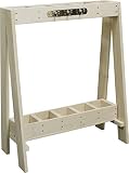 天然木製ツールスタンド 幅55cm×奥行26cm×高さ68cm ダークブラウン TOST-720WHT
