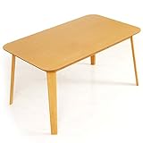 カフェ風 ダイニングテーブル 4人掛け 135×80cm ナチュラル×ホワイト