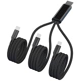 3 in 1 Type C 急速充電ケーブル 【120cm】USB C Micro Android充電器 (黒C-CCC)