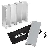 Overmont 風防 ウインドシールド ストーブ用 8枚 折り畳む可能 アウトドアに便利