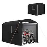 【2025最新型】 J-PREMIS サイクルハウス Lサイズ バイクガレージ 自転車テント 三角形設計 サイクルガレージ サイクルポート 自転車置き場 屋外 高耐久炭素鋼チューブ 自転車収納 ガレージテント 最大4台収納 UV加工シート 遮熱 撥水加工 雨よけ バイクシェルター 自転車屋根 自転車倉庫 家庭 アウトドア 戸外用 メーカー直営 (幅250奥行210高さ190cm) (Lサイズ)