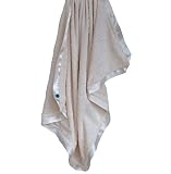 Cozy Wozy Paisley Minky Baby Blanket with Coordinating Satin Ribbon Trim, Ivory, 30 x 36 by Cozy Woz