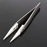 エッサンテ（essante）精密ピンセット　セラミックピンセット　ceramic tweezer ツイザー ツイーザー (シルバー)