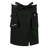 ガーデンエプロン ショート丈 45cm ブラック