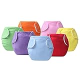 Happy Cherry 赤ちゃん 超可愛い 再利用可能な 布おむつ カバー 通気性 洗える おむつ ランダムな色 7枚組