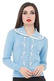 Voodoo Vixen - Vjera Sky Blue Cardigan M / Sky Blue