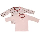 ガールズベビー[Baby’s Dream]女の子用|綿100％長袖肌着シャツ２枚セット 80 ピンク-ホワイトピンクボーダー