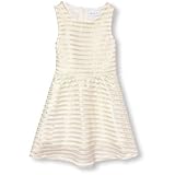 ザ・チルドレンズプレイス THE CHILDREN'S PLACE/ スリーブレスホイルストライプジャカールメッシュドレス ホワイト ワンピース 4歳【並行輸入】