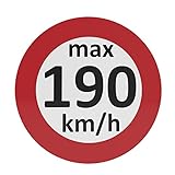 AUPROTEC Geschwindigkeitsaufkleber Winterreifen Aufkleber 160-240 km/h Auswahl: (25 Stück, 190 km/h)