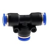 1本入り 空気圧 ティーコネクタ プッシュイン式 継手 水ホースチューブ T-ジャンクション エアー PE6 6mm