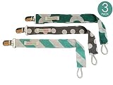 Pacifier Clip - Boys Pacifier Clips - Clip for Soothie, Teething Rings, Baby Bibs by SMART STOCK