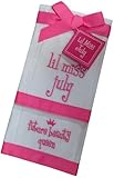 Lil Miss July Future Beauty Queen Baby Burp Bib Cloth Cotton Towel - Set of 2 by Mud Pie