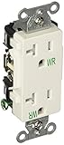Hubbell DR20WHIWRTR Receptacle Weather and Tamper Resistant Deco Face 20 amp 125V White [並行輸入品]