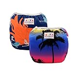 ALVABABY 赤ちゃん 防水 水着 再利用可能 スイム布 水遊び用 おむつ 可愛い スイムパンツ 2枚セット SWD10-11-JP