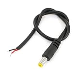 uxcell DCオス電源プラグケーブル 2.1x5.5mm CCTVカメラ用 DCプラグ 26cm長さ