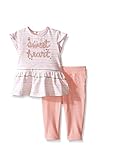 Petit Lem Girls' Baby 2 Piece Set Tunic and Legging B/Multi Stripe 3 Months [並行輸入品]