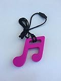 SillyMunk TM Silicone Teething Austim Pendants - Music Note Pink by SillyMunk TM