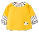 エプロン ベビー お食事エプロン 長袖 防水 キッズ スモック 80 90 100 110 保育園 幼稚園 食事 離乳食 幼児 子供