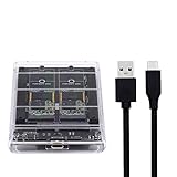 NFHK デュアル NGFF B+M キー M.2 SSD カード JOBD Raid0 スパンブリッジ USB3.0 Type-C USB-C 2.5inch SATA コンボエンクロージャへ