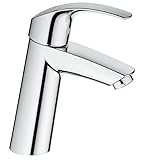 グローエ(GROHE) EUROSMART ユーロスマート シングルレバー洗面混合栓(引棒なし)M 23457002 (グローエジャパン公式・ 日本規格適合品)