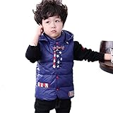 Kayiyasu 男の子ダウンベスト ジュニアダウンベスト キッズ 子どもカジュアルウェア 男女兼用 ダウンベスト トップス フード付き 男児 ダウンジャケット 021-yys-1603(130cm