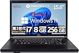 【整備済み品】 【Webカメラ搭載+テンキー付き(外付けor内蔵)】富士通 LIFEBOOK FMVシリーズ ■第3世代Core-i7/15.6インチ/WiFi/HDMI/MS & Office2019&最新Windows11 Pro/高いパフォーマンス/ノートパソコン (2)第3世代Core-i7/RAM:8GB/SSD:256GB/10キー(外付けOR内蔵))