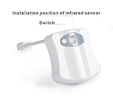 LEDトイレライト、カラフルなセンサーMotion ActivatedセンサーSeat Nightlight RGB 8-color変更