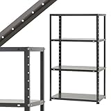 DK-474 幅70×奥行40×高さ120cm 4段 ダークグレー 40㎏/段