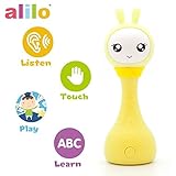 Alilo r1 + Shake and Tell高度な教育赤ちゃんRattleスマートBunny W / 7機能学習数字、アルファベット、音楽ノート、繰り返し、Sleeping Nursery Rh