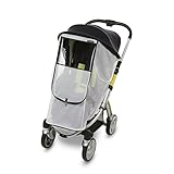 ジッパー1つでサンシェード⇔虫よけカバーの変身が一瞬に！マニト　2WAY ベビーカー日よけ+虫よけネット　マジックシェード (ブラック/ホワイト)