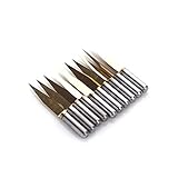 SHINA コーティング 彫刻ビット 彫刻ツール 刃物彫刻ナイフ ルータツール カーバイド スチール 10本/セット (3.175mm 20° 0.2mm) J3.2002Ti