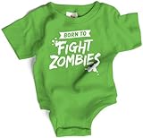 Wry Baby Born to Fight Zombies Snapsuit 0-6M Green by Wry Baby [並行輸入品]