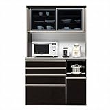 【開梱設置付き】日本製 幅120cm 高さ200cm オープンダイニングボード ブラック 完成品