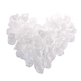 NSSTARシルクローズ花びらウェディングイベントと紙吹雪ブライダルパーティーフラワーガール装飾用(ホワイト、500枚入り)