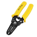 uxcell ワイヤーストリッパープライヤー　金属　プラスチック　イエロー　ブラック　16.7 x 5.5 x 1.3cm