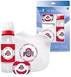 Ohio State Baby Three Piece Gift Set Feeding Bib Bottle Pacifier by Baby Fanatic [並行輸入品]